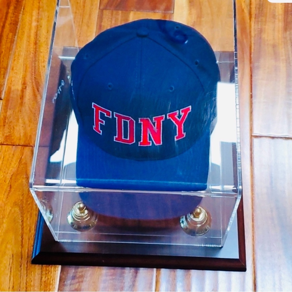 FDNY Navy Blue Cap in Display Case